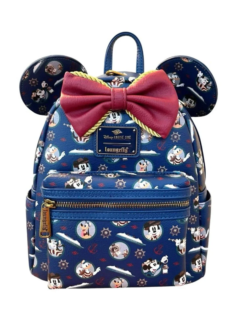 Loungefly Adventure Mickey Friends Treasure AOP Backpack Disney Cruise Line NWT